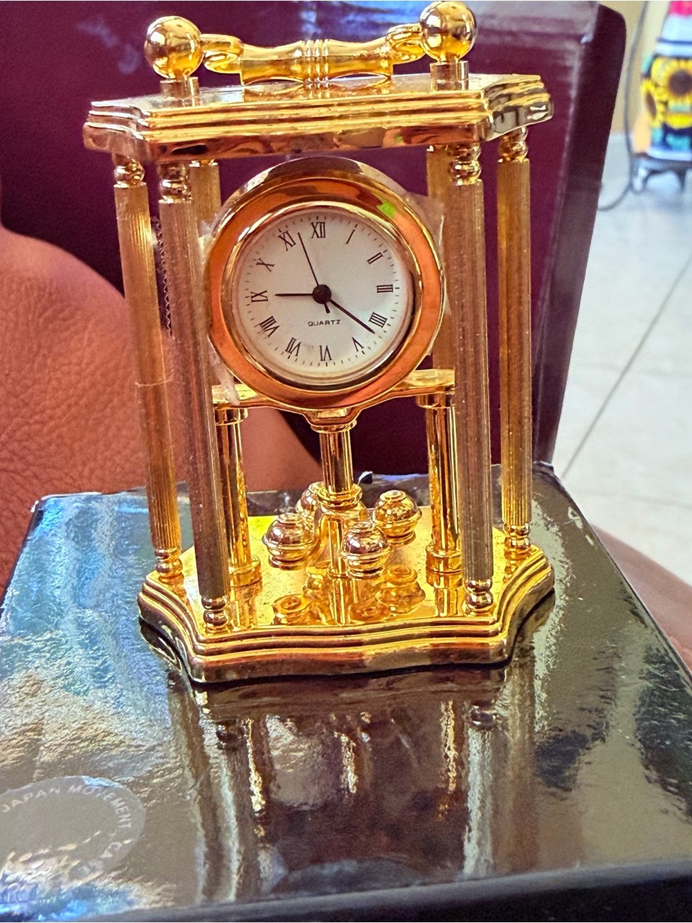 Gold Tabletop Clock - Brand Unspecified